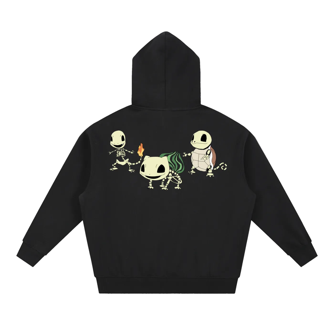 Poke-Bones Oversized Boxy Fit Fleece Hoodie