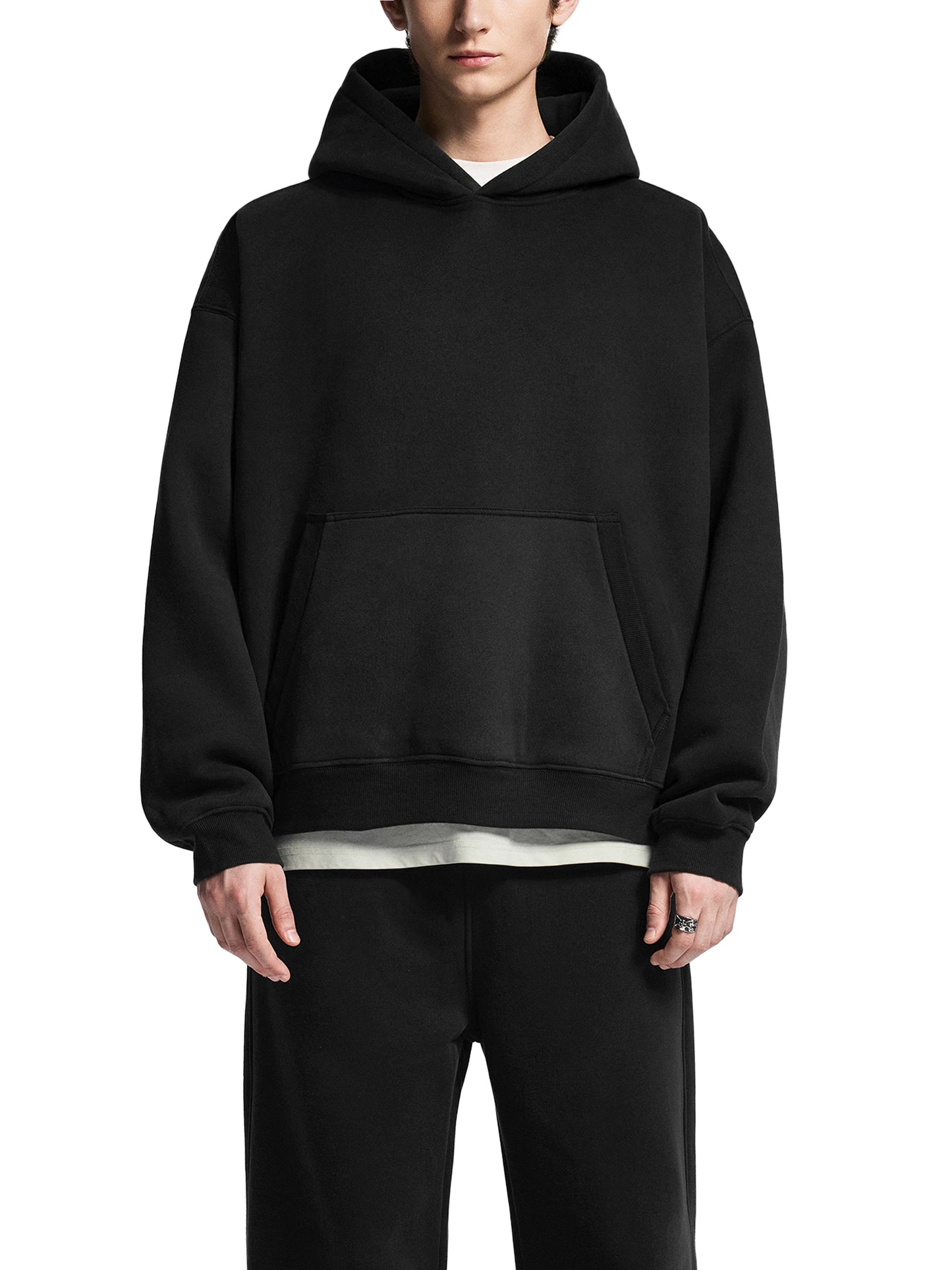 Poke-Bones Oversized Boxy Fit Fleece Hoodie