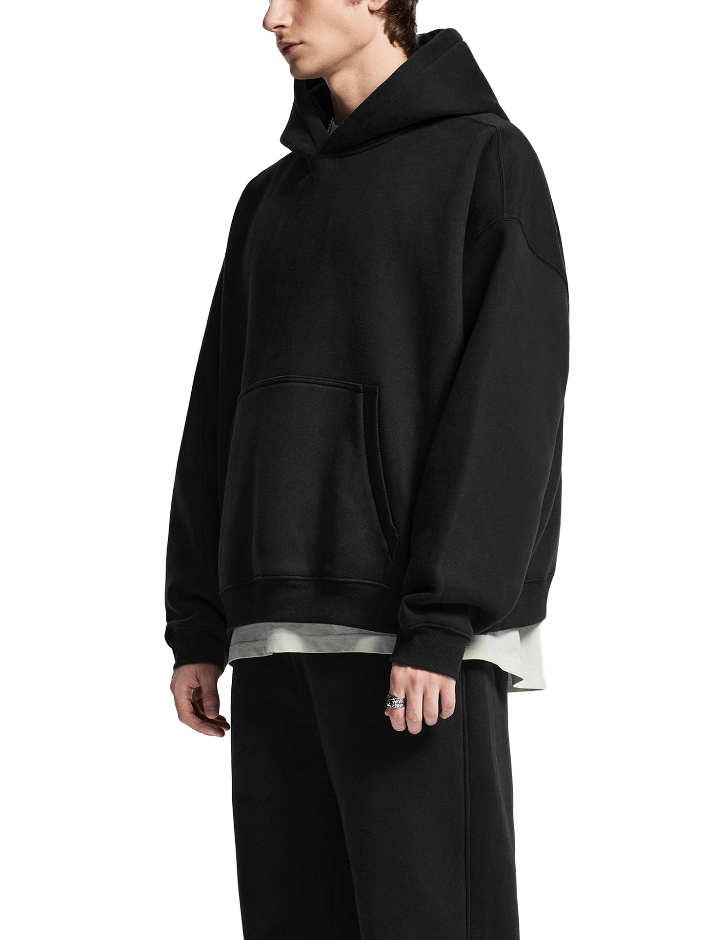Poke-Bones Oversized Boxy Fit Fleece Hoodie