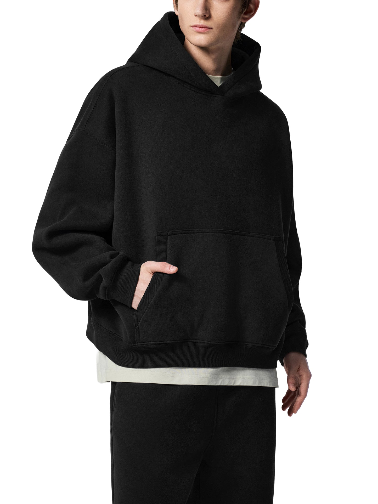 Poke-Bones Oversized Boxy Fit Fleece Hoodie